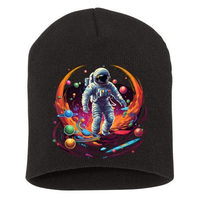 Astronaut Spaceman Universe Planets Galaxy Short Acrylic Beanie