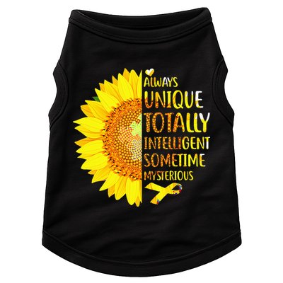 Autism Sunflower Unique Totally Intelligent Mysterious Doggie Tank