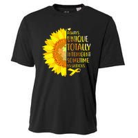 Autism Sunflower Unique Totally Intelligent Mysterious Cooling Performance Crew T-Shirt