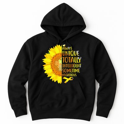 Autism Sunflower Unique Totally Intelligent Mysterious Hoodie