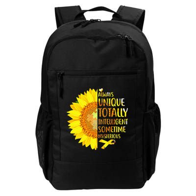 Autism Sunflower Unique Totally Intelligent Mysterious Backpack