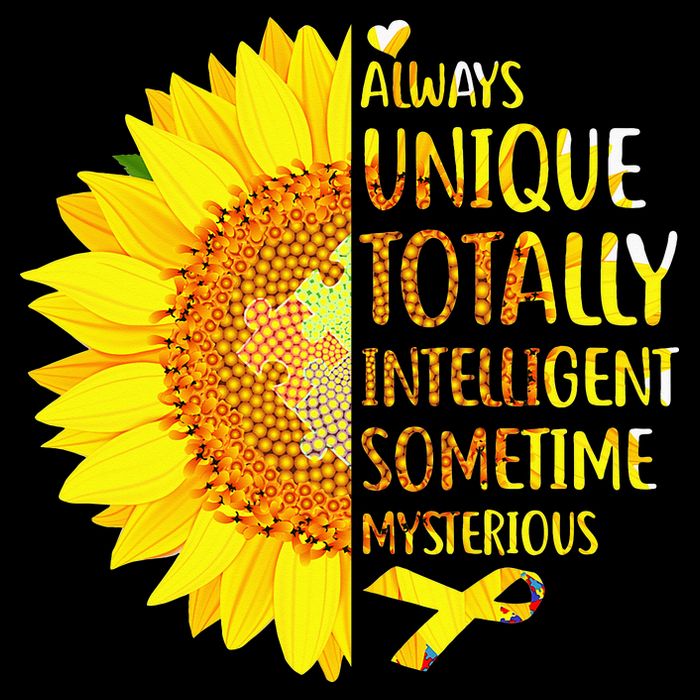 Autism Sunflower Unique Totally Intelligent Mysterious Bucket Hat