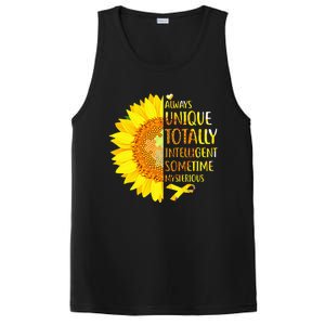 Autism Sunflower Unique Totally Intelligent Mysterious PosiCharge Competitor Tank