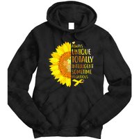 Autism Sunflower Unique Totally Intelligent Mysterious Tie Dye Hoodie