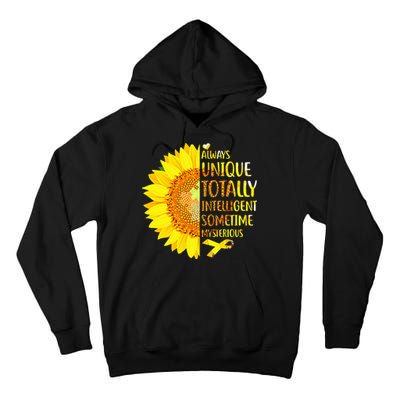 Autism Sunflower Unique Totally Intelligent Mysterious Tall Hoodie