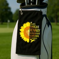Autism Sunflower Unique Totally Intelligent Mysterious Golf Towel