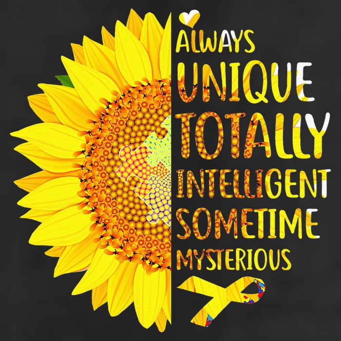 Autism Sunflower Unique Totally Intelligent Mysterious Golf Towel