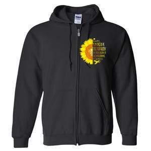 Autism Sunflower Unique Totally Intelligent Mysterious Full Zip Hoodie