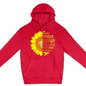 Autism Sunflower Unique Totally Intelligent Mysterious Premium Pullover Hoodie