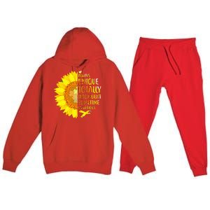 Autism Sunflower Unique Totally Intelligent Mysterious Premium Hooded Sweatsuit Set