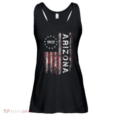 Arizona State Us Flag Vintage Ladies Essential Flowy Tank