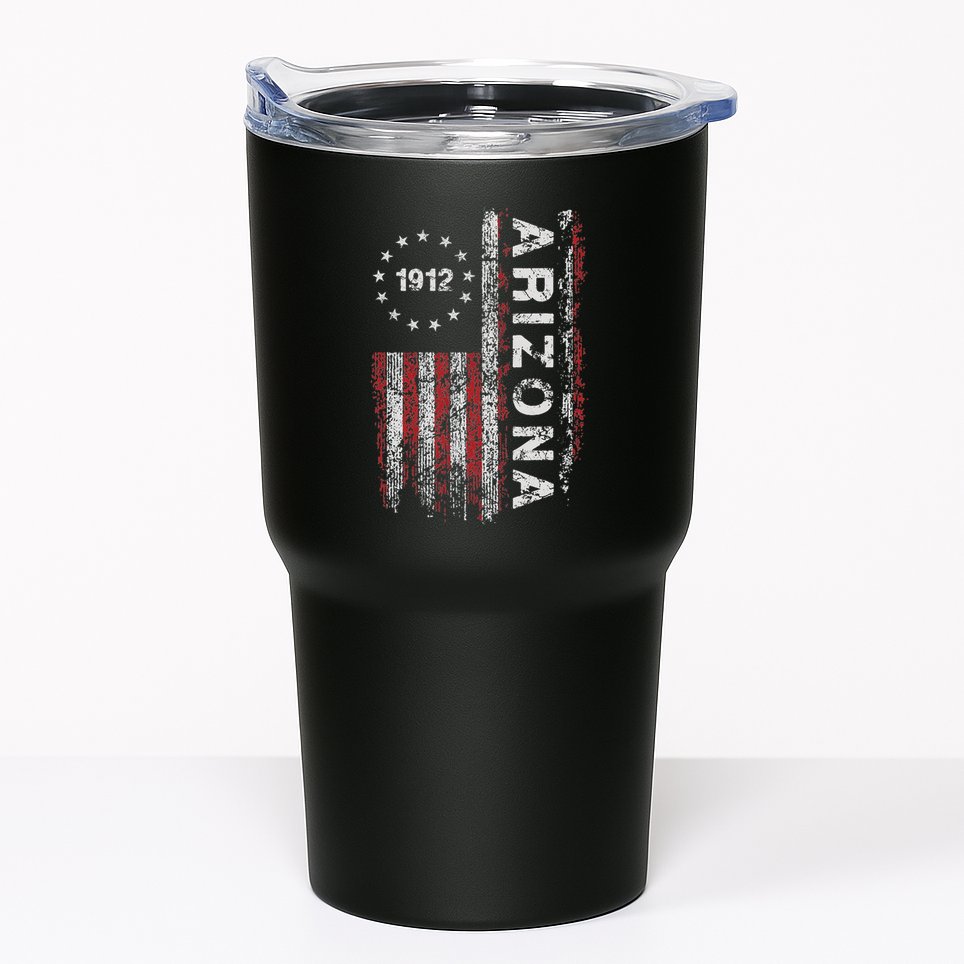 Arizona State Us Flag Vintage Tumbler