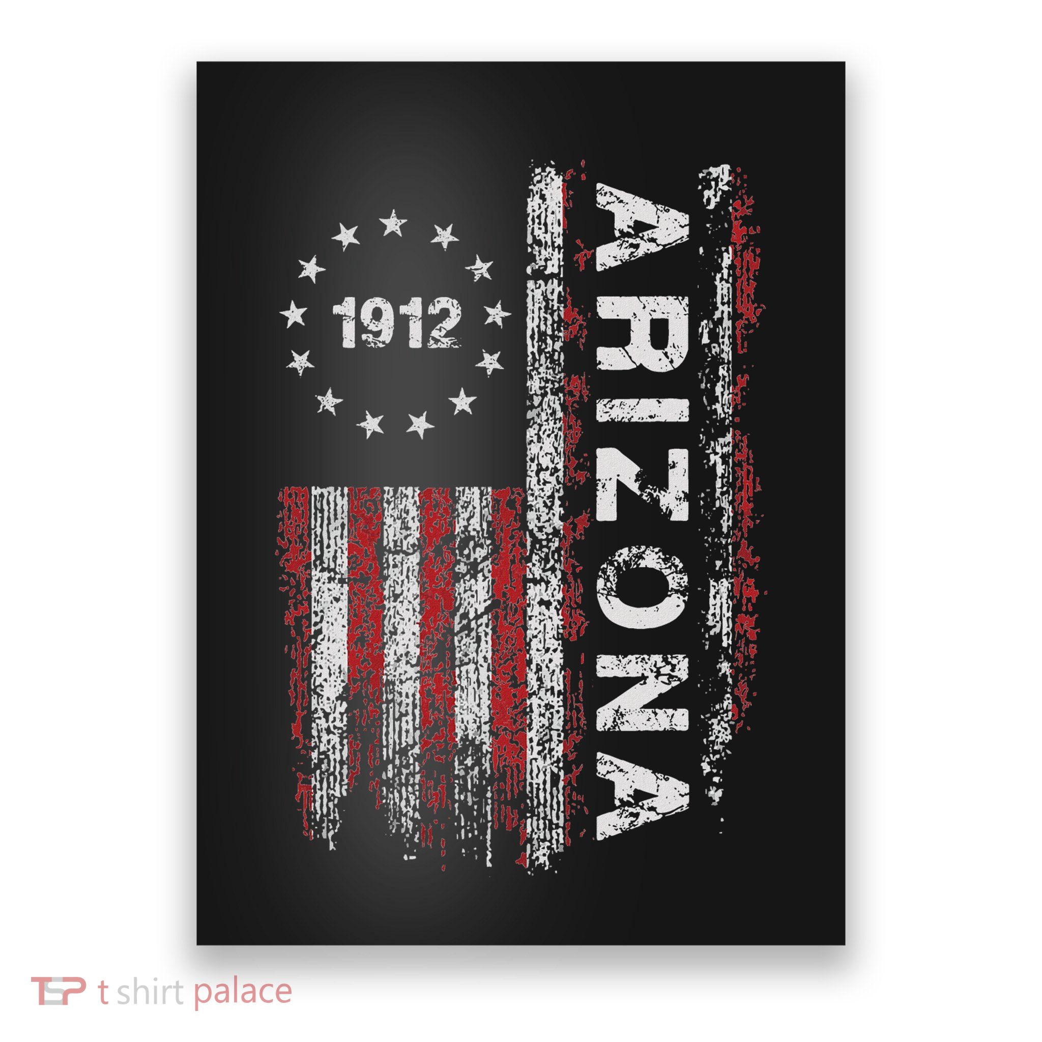 Arizona State Us Flag Vintage Poster