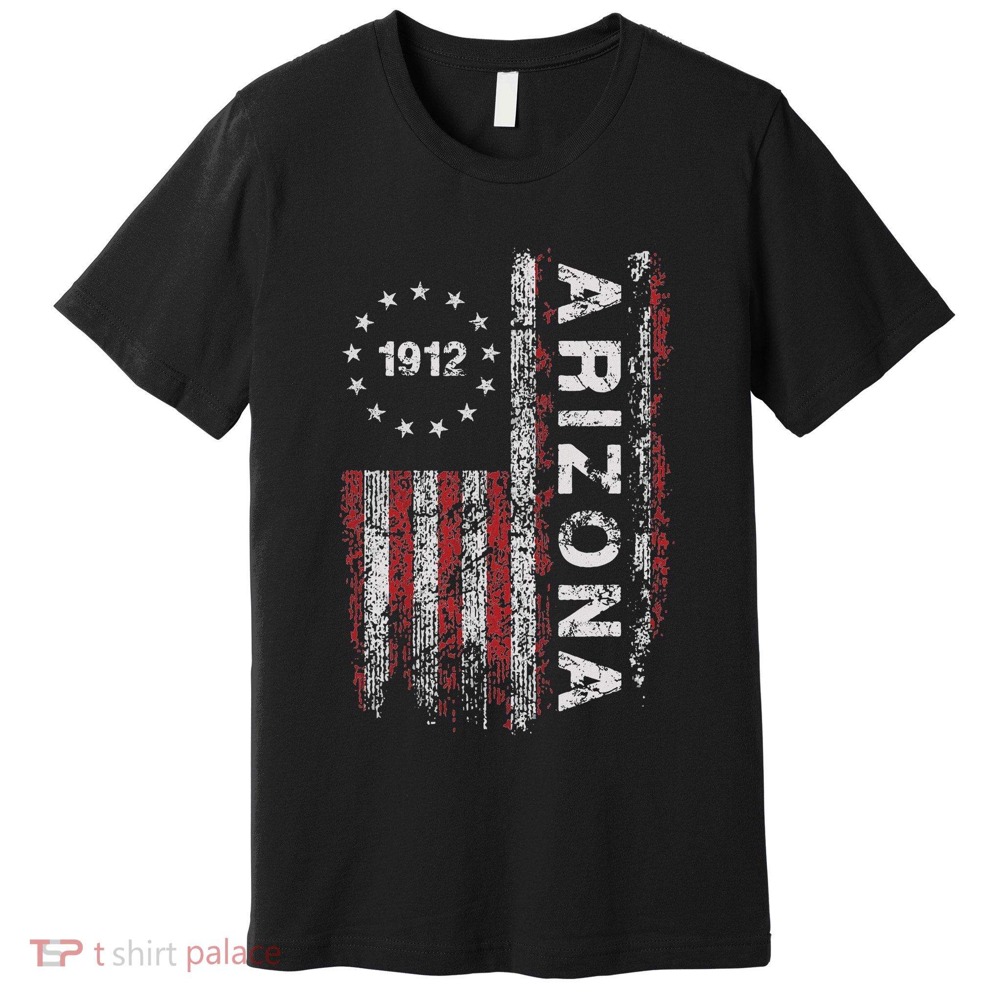 Arizona State Us Flag Vintage Premium T-Shirt