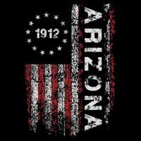 Arizona State Us Flag Vintage Womens Tank Top