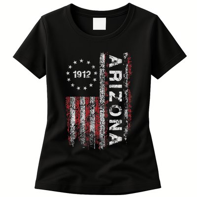 Arizona State Us Flag Vintage Womens T-Shirt