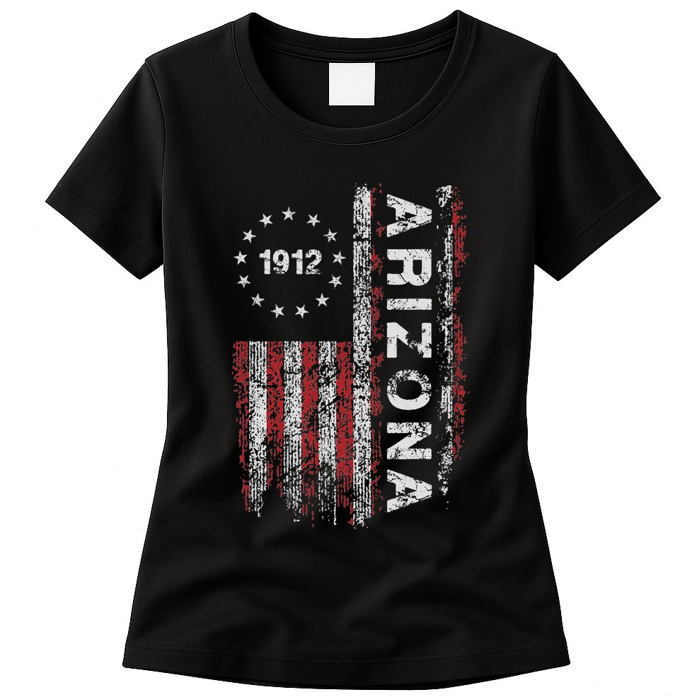 Arizona State Us Flag Vintage Womens T-Shirt