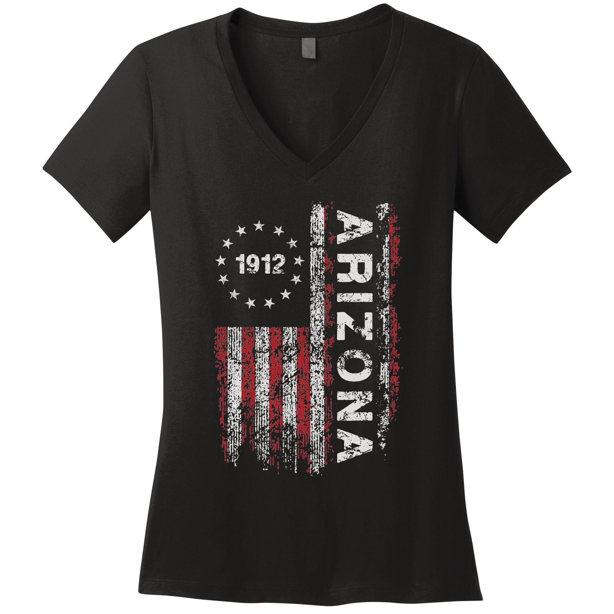Arizona State Us Flag Vintage Women's V-Neck T-Shirt