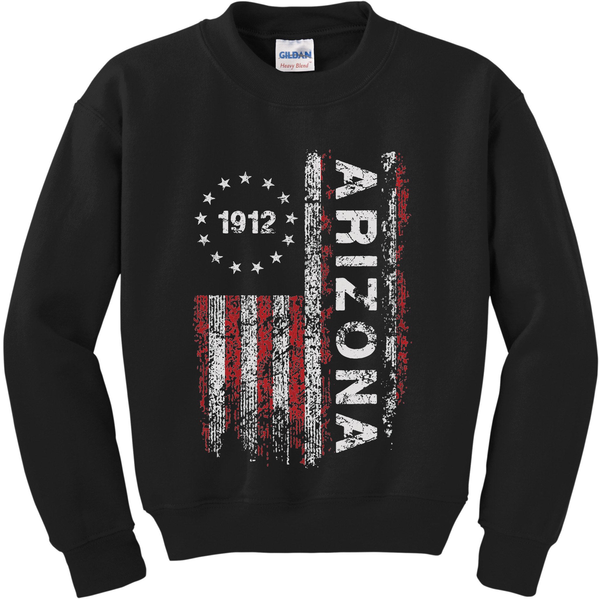 Arizona State Us Flag Vintage Kids Sweatshirt