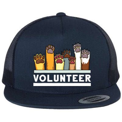 Animal Shelter Volunteer For Dog Rescue Supporter Flat Bill Trucker Hat