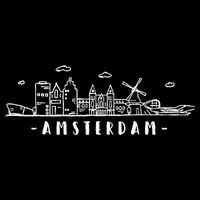 Amsterdam Skyline Vintage Netherlands Holland Souvenir T-Shirt