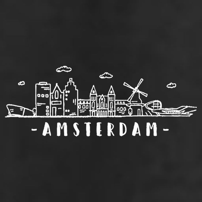 Amsterdam Skyline Vintage Netherlands Holland Souvenir Hat