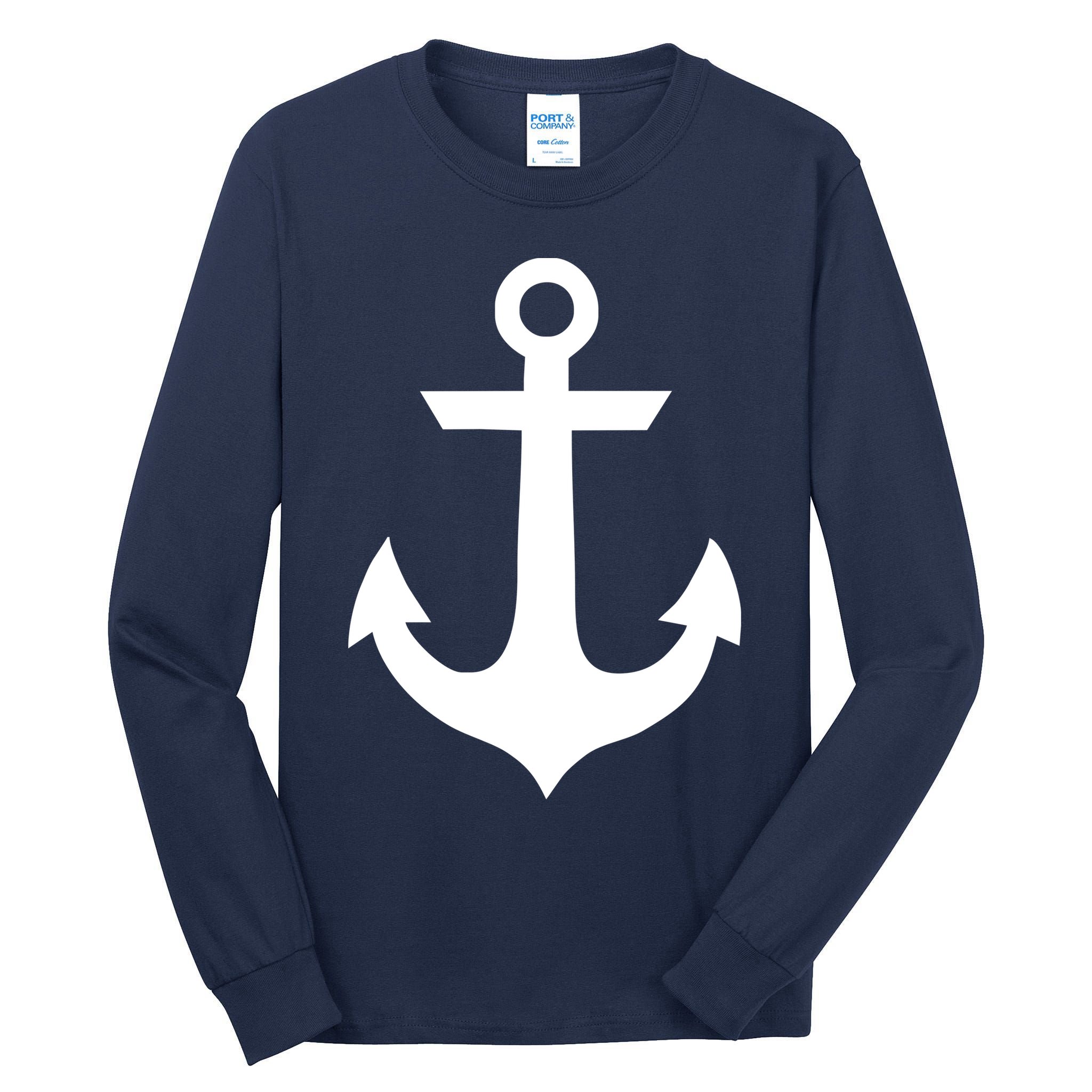 Anchorblack Sailor Vintage Style Navy Nautical Tall Long Sleeve T-Shirt