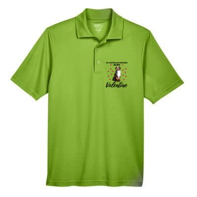 Australian Shepherd Valentine Dog Lovers Gift Men's Origin Performance Pique Polo