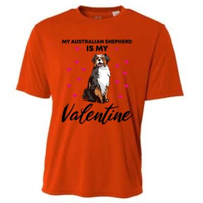 Australian Shepherd Valentine Dog Lovers Gift Cooling Performance Crew T-Shirt