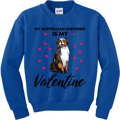 Australian Shepherd Valentine Dog Lovers Gift Kids Sweatshirt