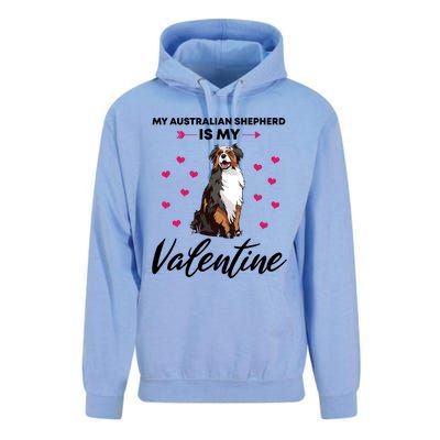 Australian Shepherd Valentine Dog Lovers Gift Unisex Surf Hoodie