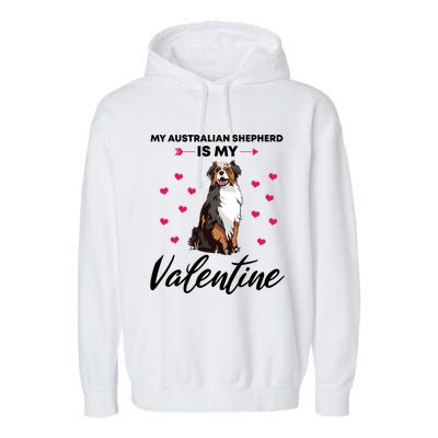 Australian Shepherd Valentine Dog Lovers Gift Garment-Dyed Fleece Hoodie