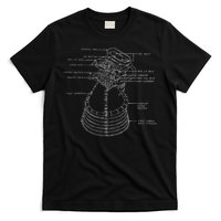 Apollo Saturn V F 1 Space Rocket Engine Blueprint T-Shirt