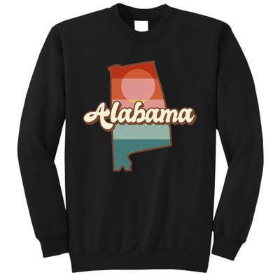 Alabama Silhouette Vintage Retro State Of Alabama Usa Sweatshirt