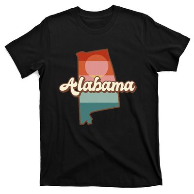 Alabama Silhouette Vintage Retro State Of Alabama Usa T-Shirt