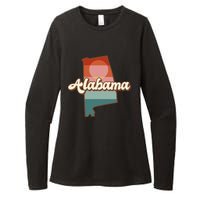 Alabama Silhouette Vintage Retro State Of Alabama Usa Womens CVC Long Sleeve Shirt