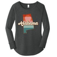 Alabama Silhouette Vintage Retro State Of Alabama Usa Women's Perfect Tri Tunic Long Sleeve Shirt