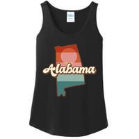 Alabama Silhouette Vintage Retro State Of Alabama Usa Ladies Essential Tank