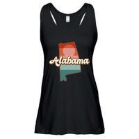 Alabama Silhouette Vintage Retro State Of Alabama Usa Ladies Essential Flowy Tank