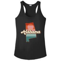 Alabama Silhouette Vintage Retro State Of Alabama Usa Ladies PosiCharge Competitor Racerback Tank