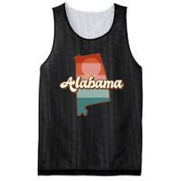 Alabama Silhouette Vintage Retro State Of Alabama Usa Mesh Reversible Basketball Jersey Tank