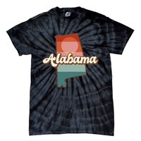 Alabama Silhouette Vintage Retro State Of Alabama Usa Tie-Dye T-Shirt