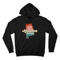 Alabama Silhouette Vintage Retro State Of Alabama Usa Tall Hoodie