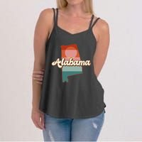 Alabama Silhouette Vintage Retro State Of Alabama Usa Women's Strappy Tank