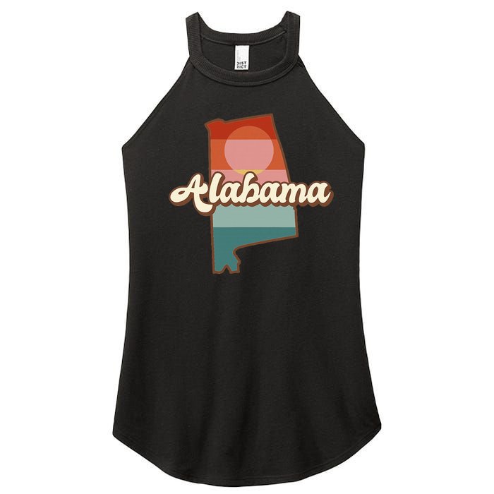 Alabama Silhouette Vintage Retro State Of Alabama Usa Women's Perfect Tri Rocker Tank