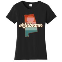 Alabama Silhouette Vintage Retro State Of Alabama Usa Women's T-Shirt