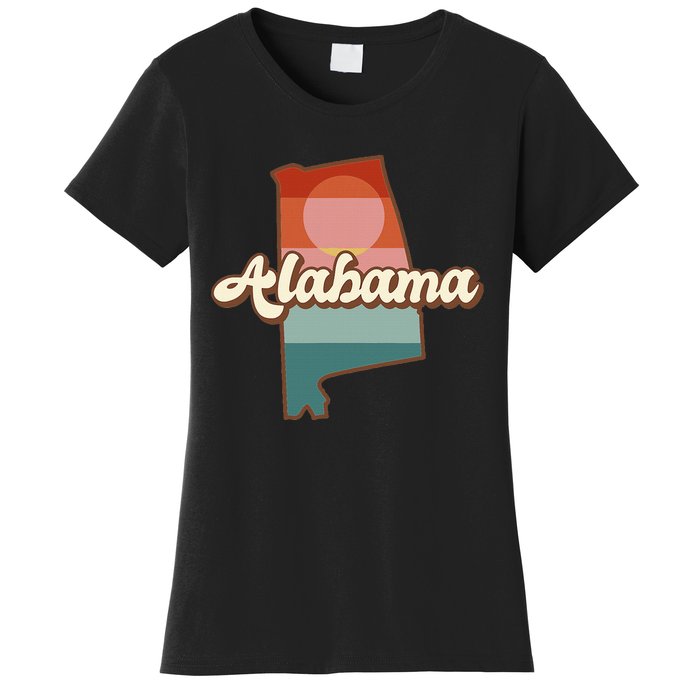 Alabama Silhouette Vintage Retro State Of Alabama Usa Women's T-Shirt