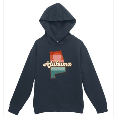 Alabama Silhouette Vintage Retro State Of Alabama Usa Urban Pullover Hoodie