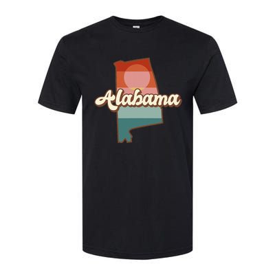 Alabama Silhouette Vintage Retro State Of Alabama Usa Softstyle CVC T-Shirt