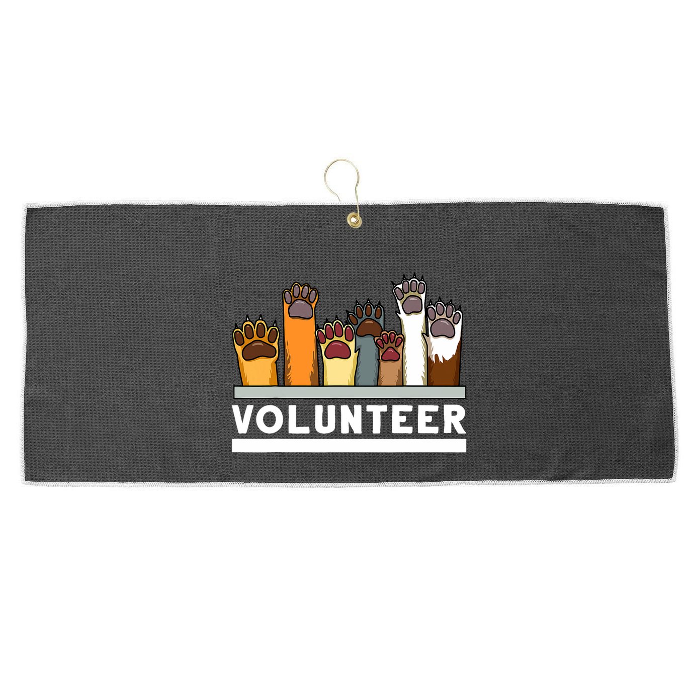 Animal Shelter Volunteer For Dog Rescue Supporter Large Microfiber Waffle Golf Towel